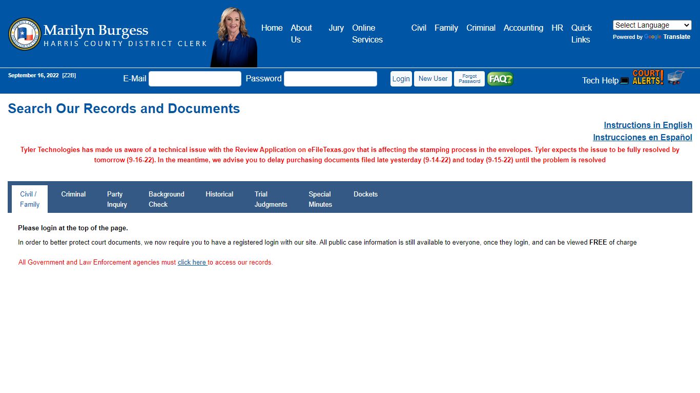 Office of Harris County District Clerk - Marilyn Burgess | Search Our ...